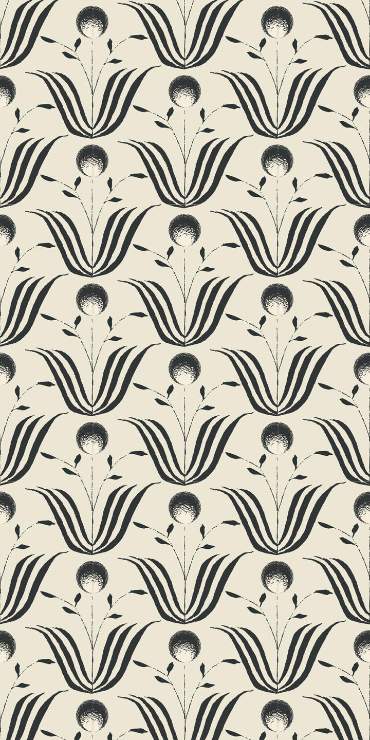 Spring Bloom - Shell White Floral Wallpaper