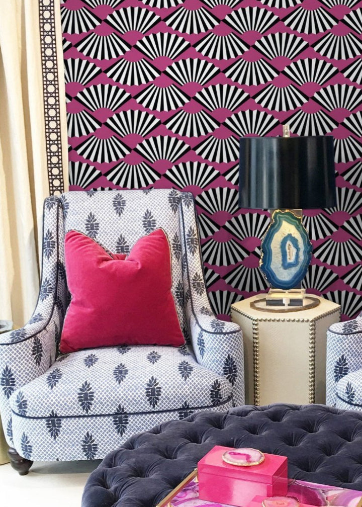 Fanning Out - Berry Wallpaper by Julianne Taylor Style