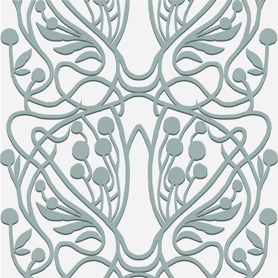 Vineyard - Carriblue Floral Wallpaper