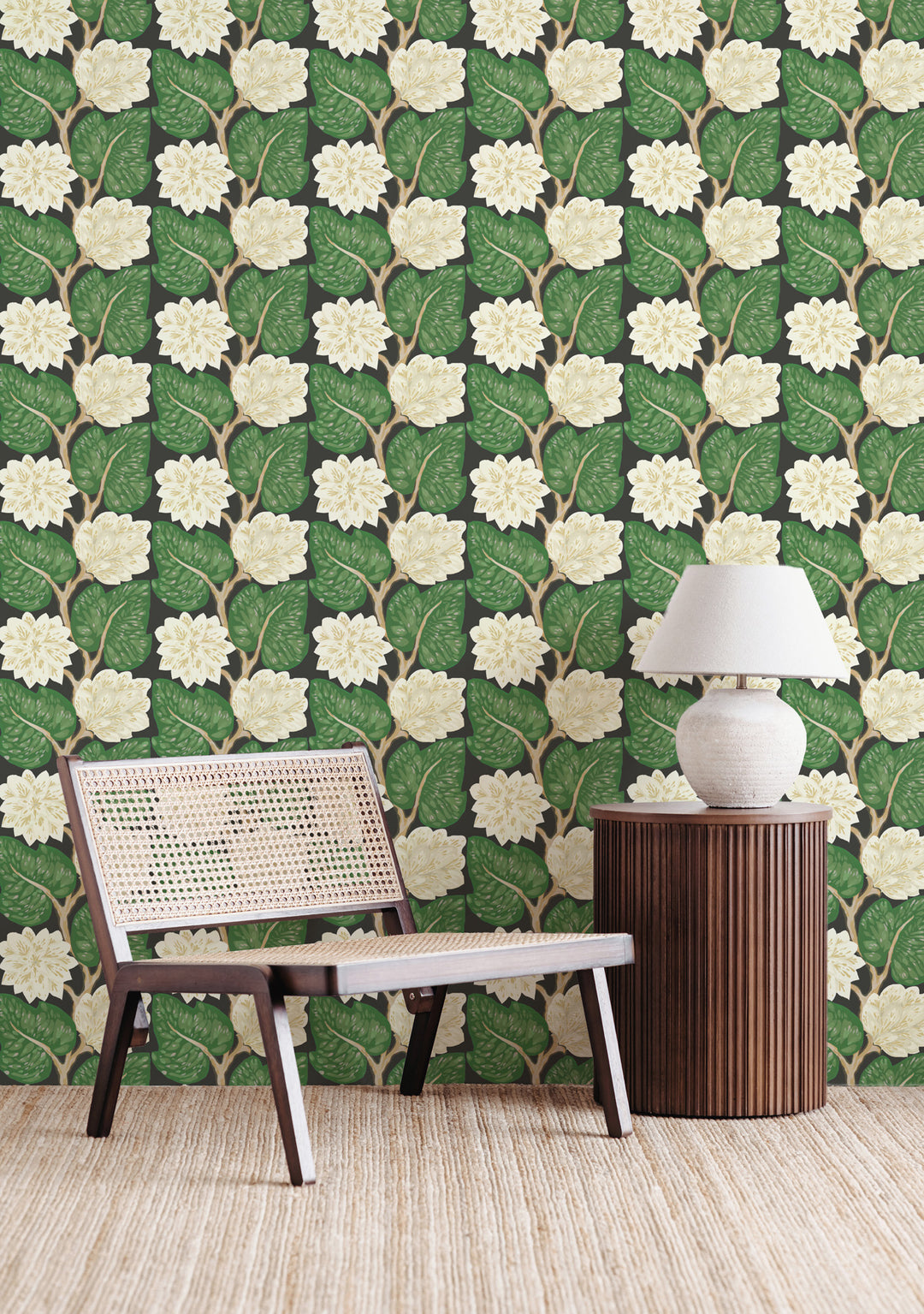 Vintage Vines - Porcelain White Floral Wallpaper by Bohemian Bungalow