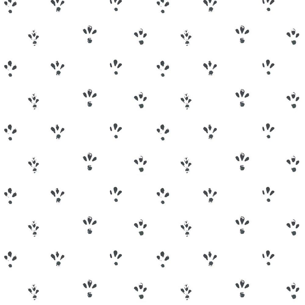Fleur - Stamp Black Wallpaper