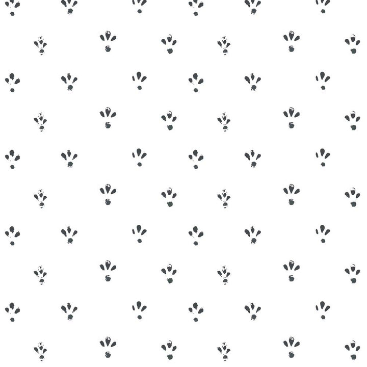 Fleur - Stamp Black Wallpaper