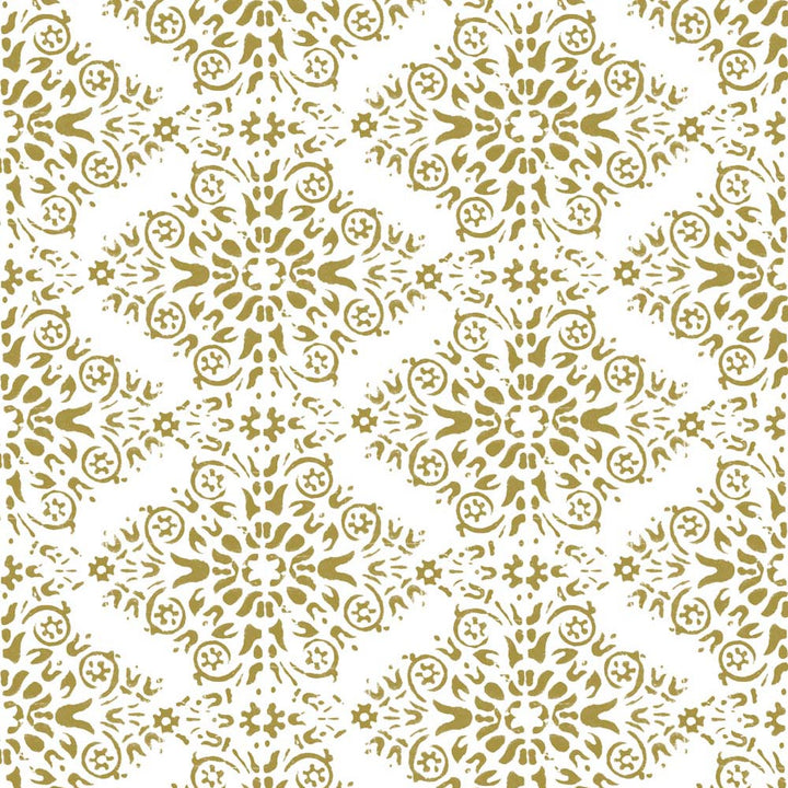 Timbre Damask - Honey Wallpaper