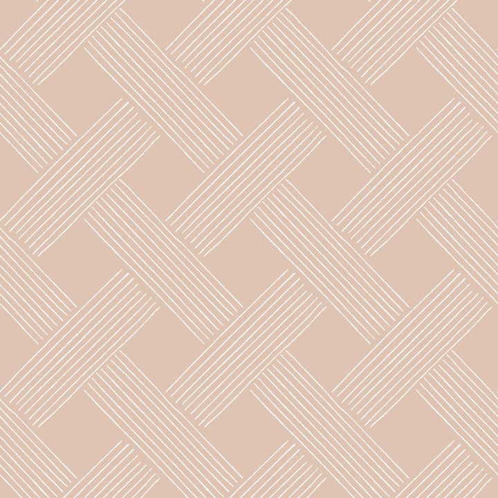 Lattice Weave - Dusty Peach Wallpaper