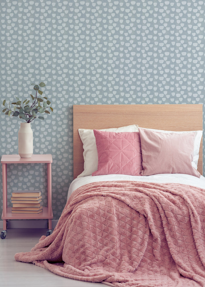Paper Cups - Pewter Blue Wallpaper