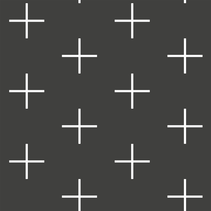 Addition Large - Jet Black Reverse Geometric Wallpaper by Mrs. Paranjape