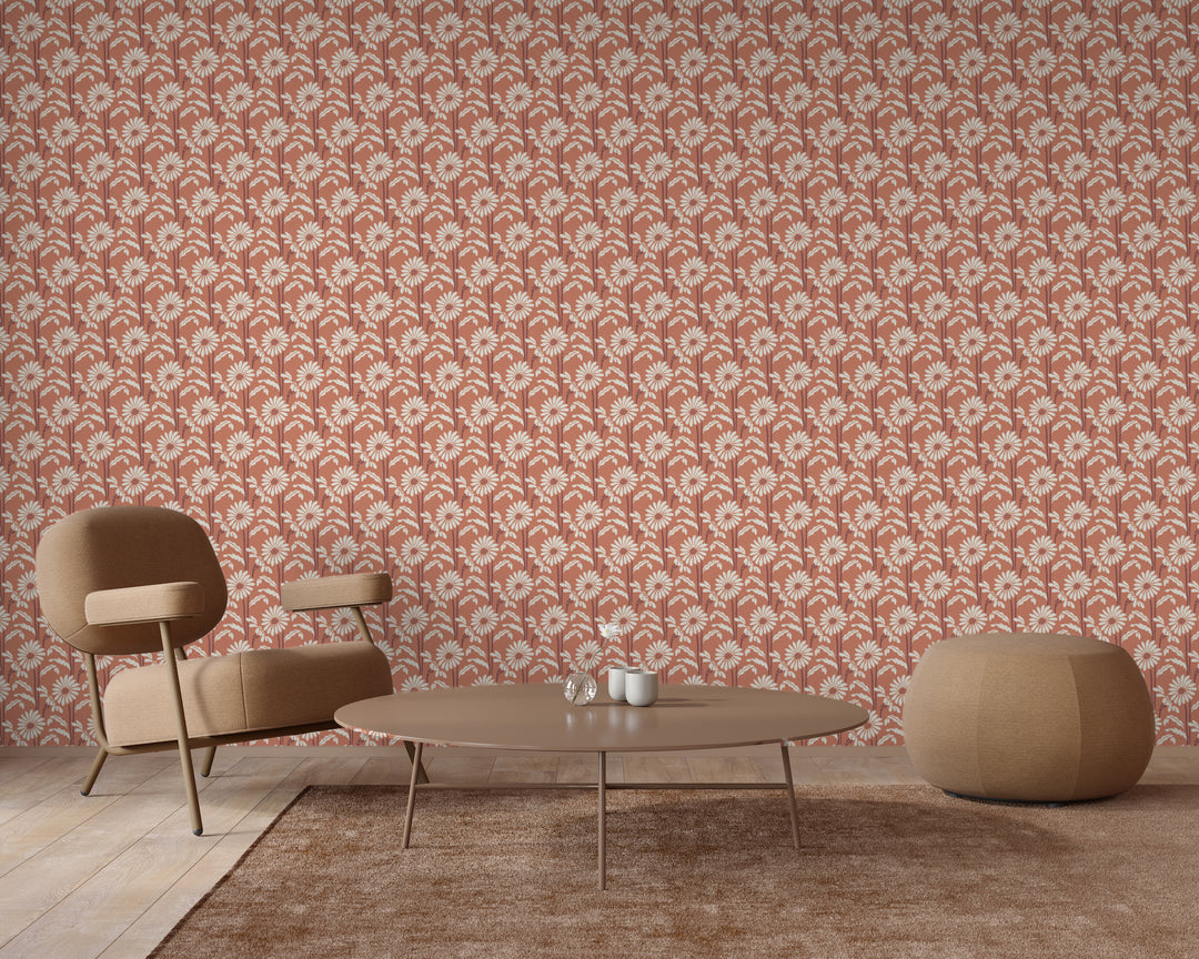 Woodland Bloom - Pink Peppercorn Floral Wallpaper