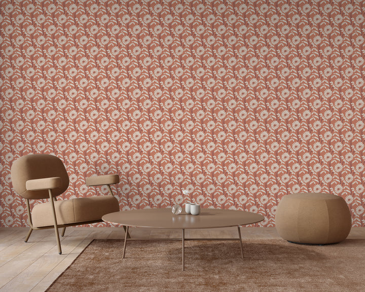 Woodland Bloom - Pink Peppercorn Floral Wallpaper