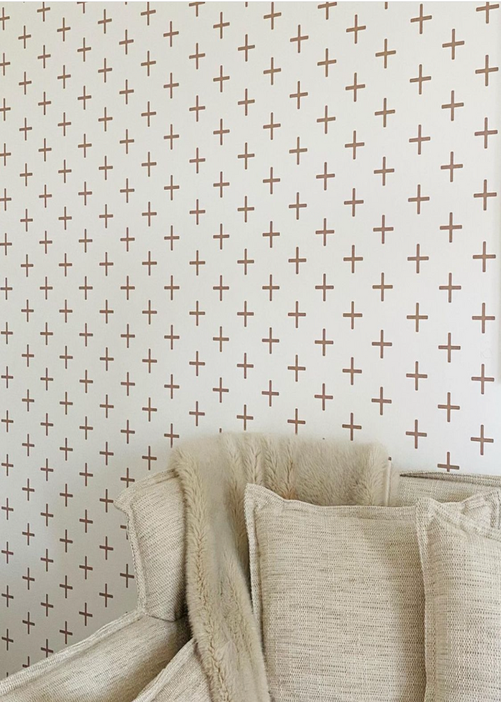 Addition - Truly Taupe Geometric Wallpaper by Mrs. Paranjape