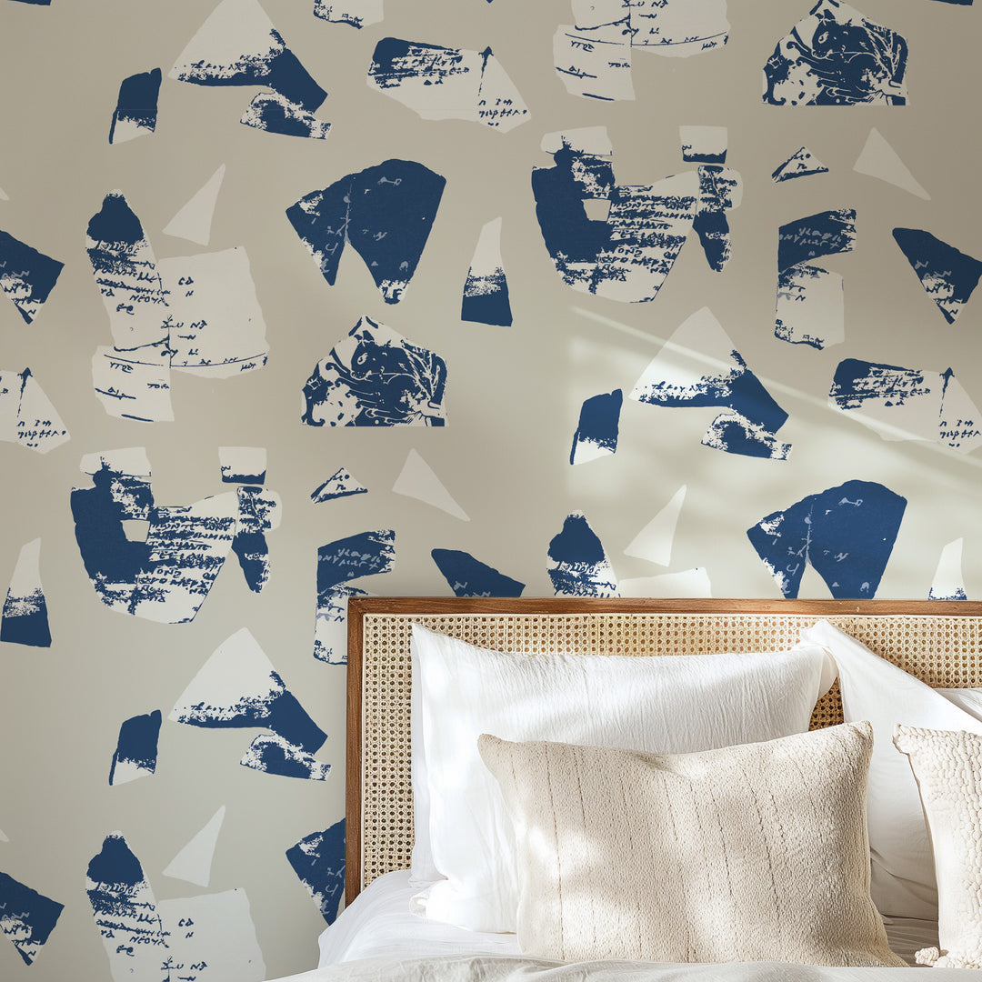 Bo-Kaap Curb - Blue China Wallpaper by Forbes Masters