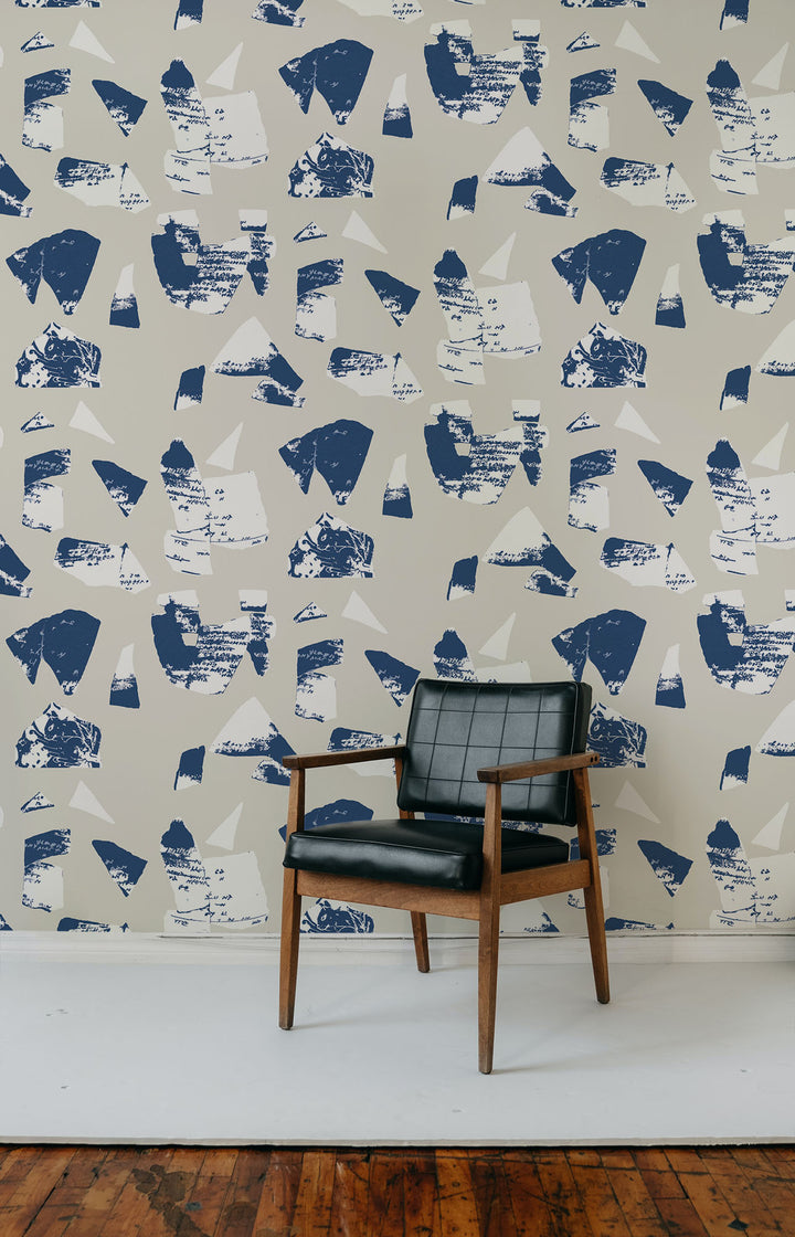 Bo-Kaap Curb - Blue China Wallpaper by Forbes Masters