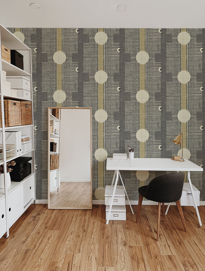 Inyanga - Newsprint Gray Wallpaper by Forbes Masters