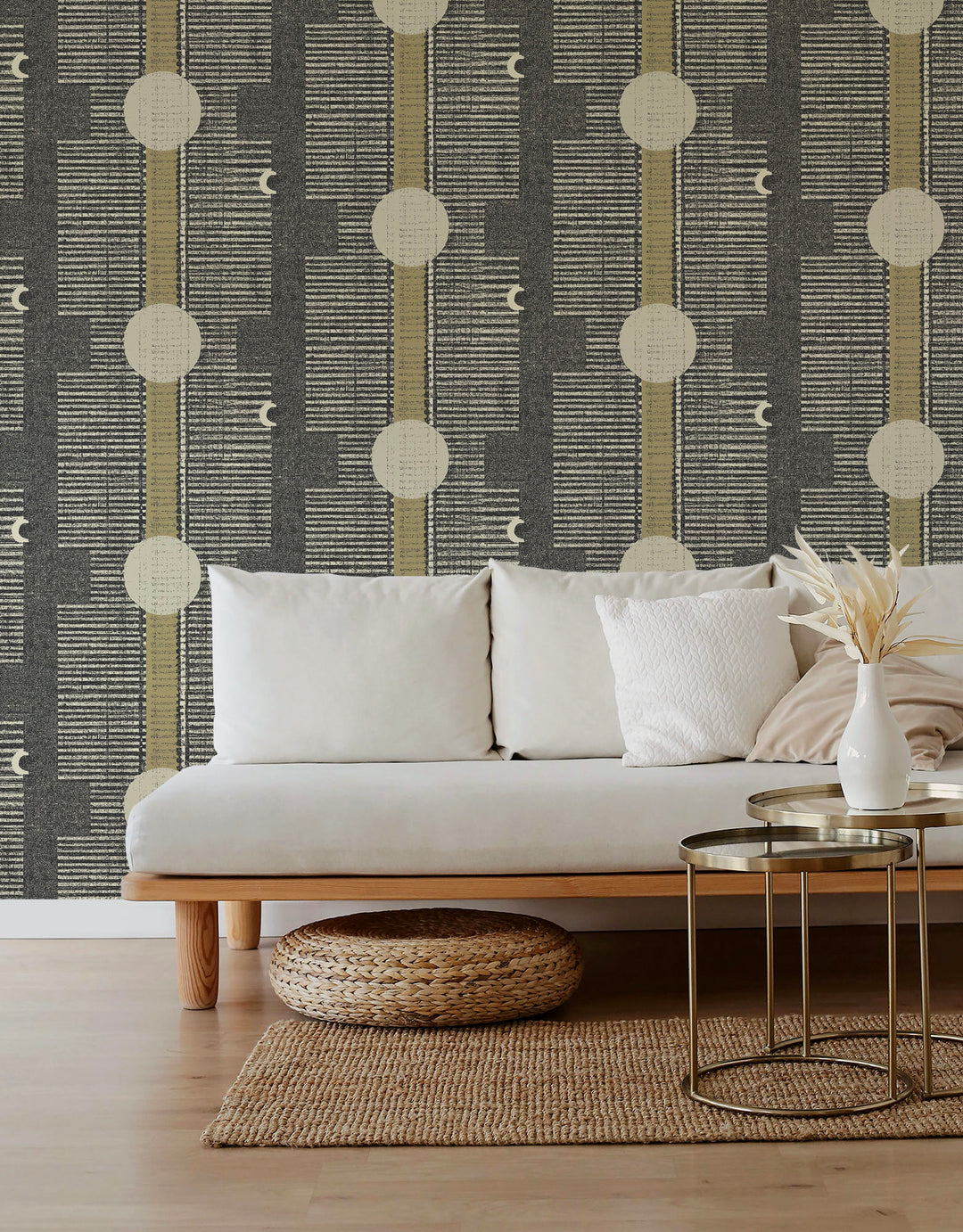 Inyanga - Newsprint Gray Wallpaper by Forbes Masters