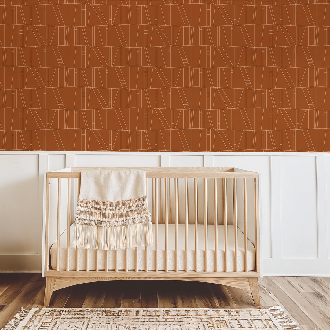 Kazi - Terracotta Wallpaper by Forbes Masters