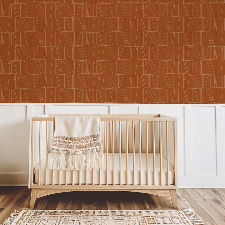 Kazi - Terracotta Wallpaper by Forbes Masters