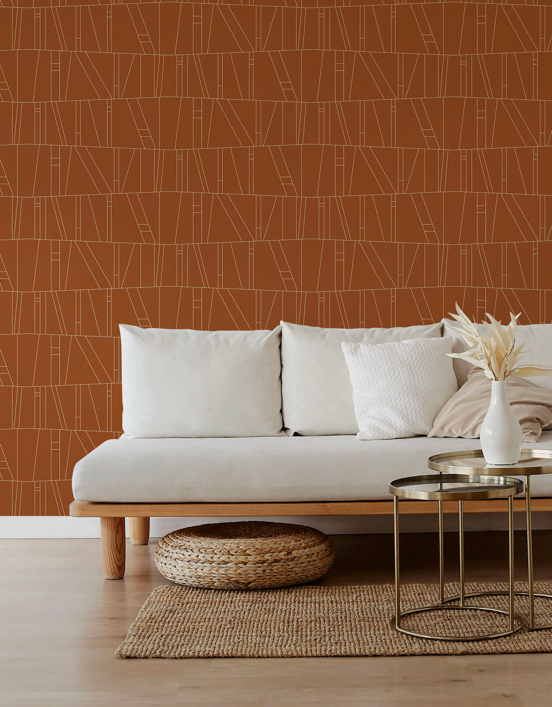 Kazi - Terracotta Wallpaper by Forbes Masters