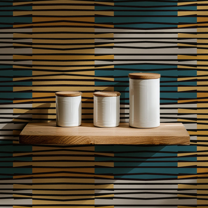 Zaire - Teal Wallpaper by Forbes Masters