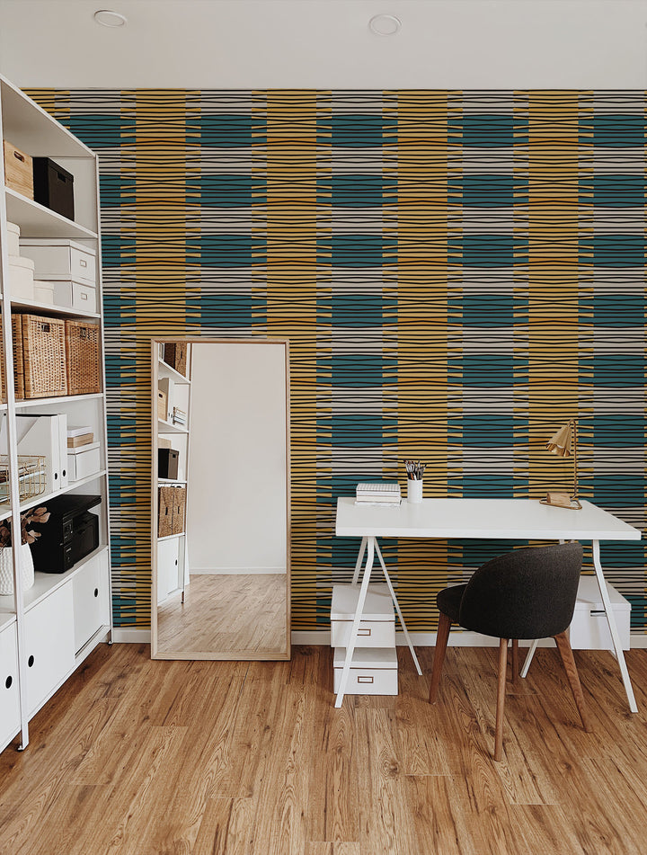 Zaire - Teal Wallpaper by Forbes Masters