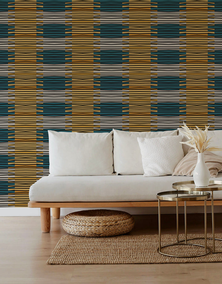 Zaire - Teal Wallpaper by Forbes Masters