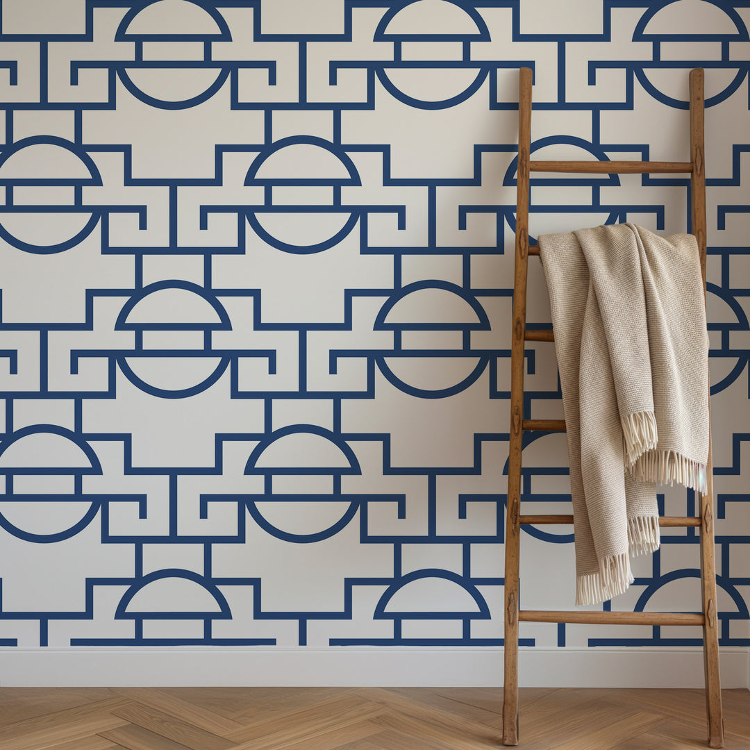 Vintage Lattice - Blueberry Wallpaper