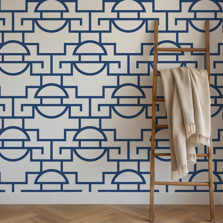 Vintage Lattice - Blueberry Wallpaper