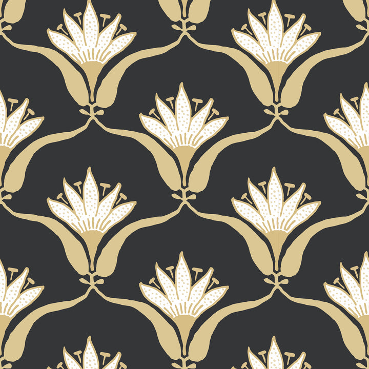 Wallflower - Black Yellow Wallpaper