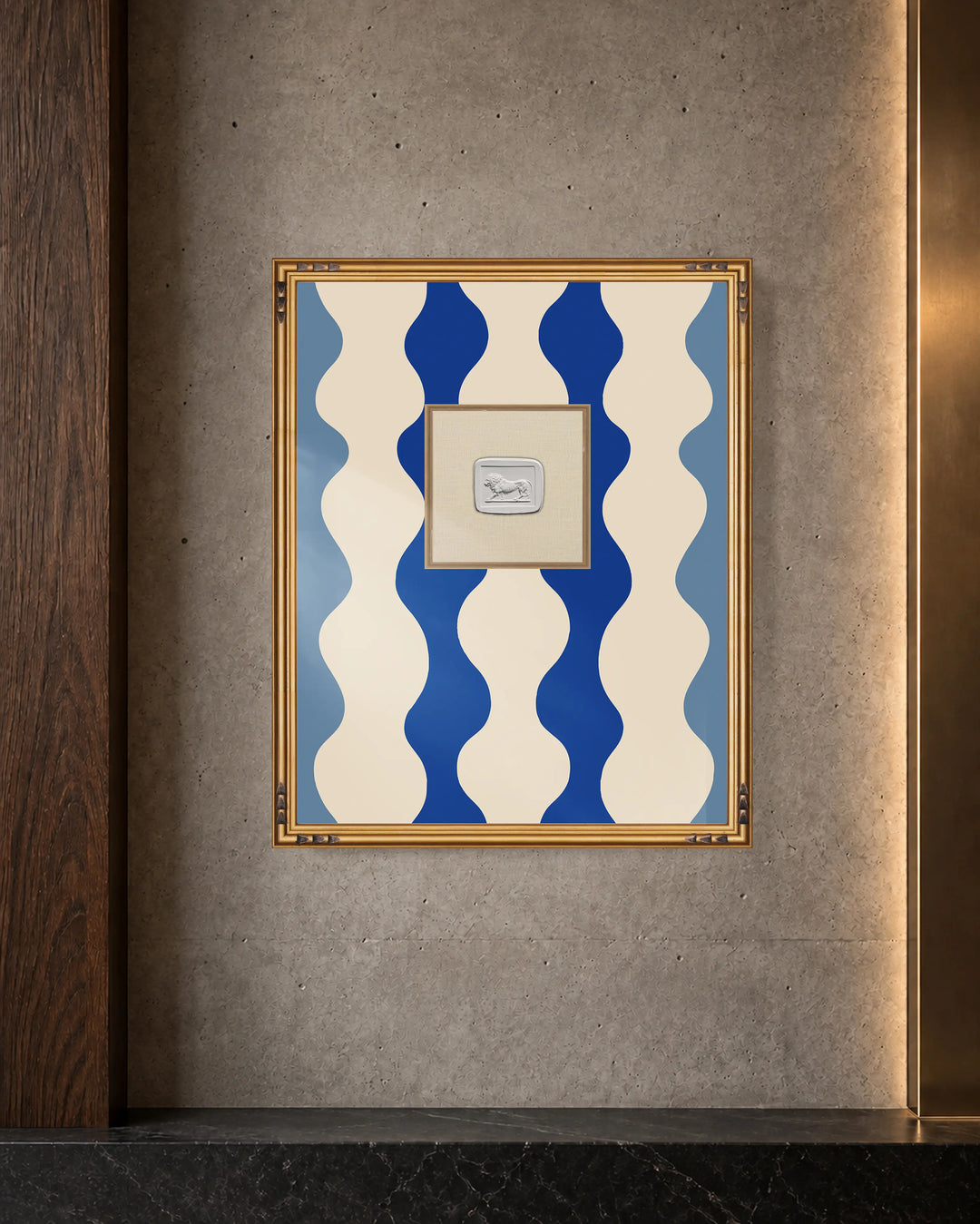 Framed Intaglio Wall Art - Low Frequency - Bathhouse Blues