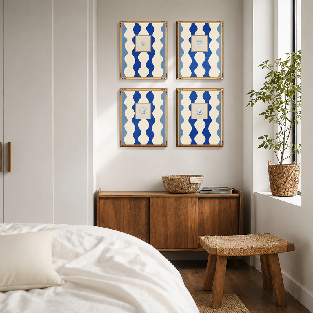 Framed Intaglio Wall Art - Low Frequency - Bathhouse Blues