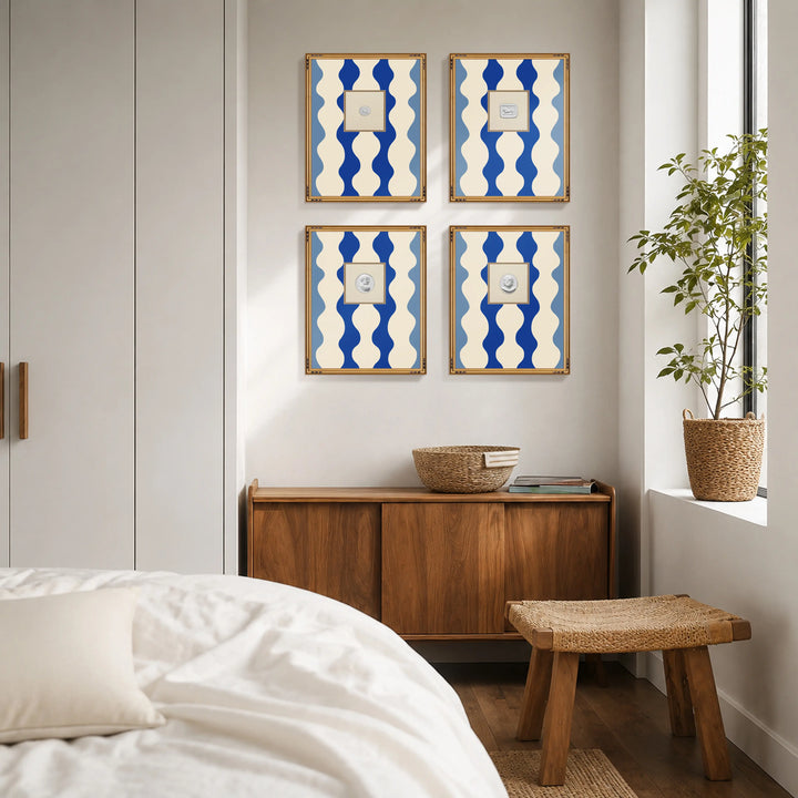 Framed Intaglio Wall Art - Low Frequency - Bathhouse Blues