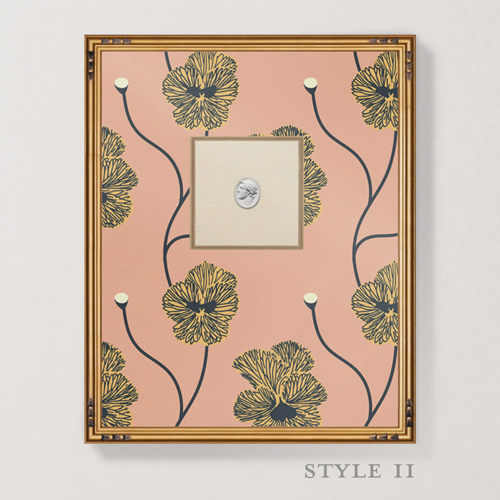 Framed Intaglio Wall Art - Flourish - Sunset Blush