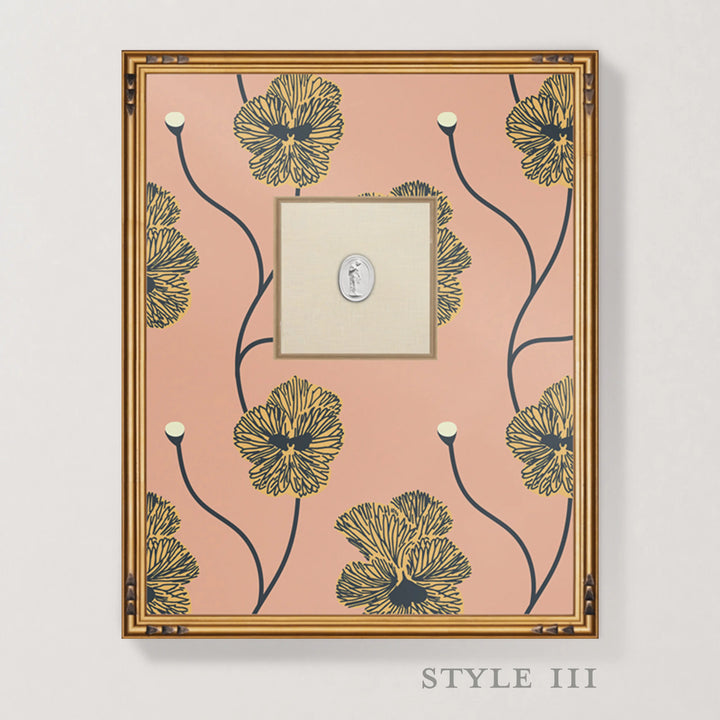 Framed Intaglio Wall Art - Flourish - Sunset Blush