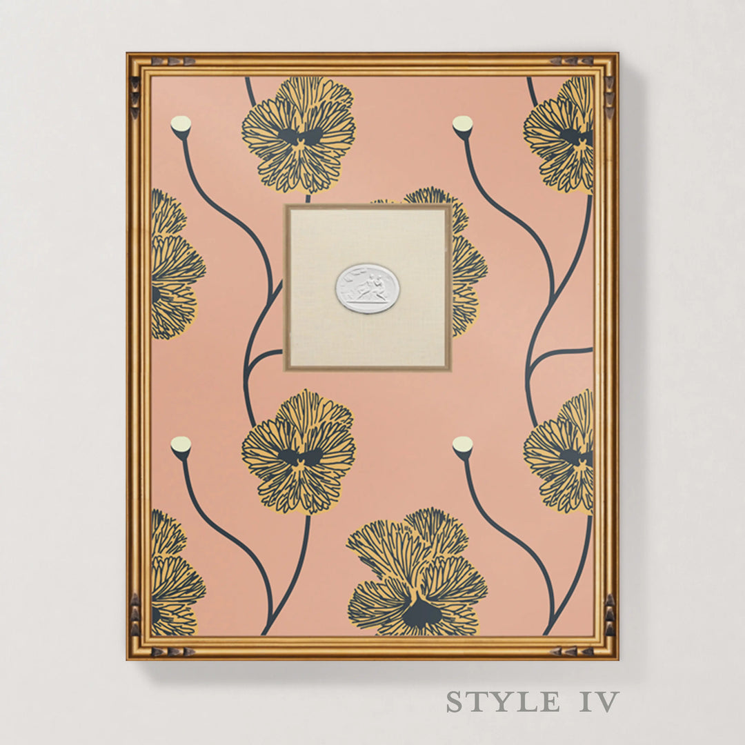 Framed Intaglio Wall Art - Flourish - Sunset Blush
