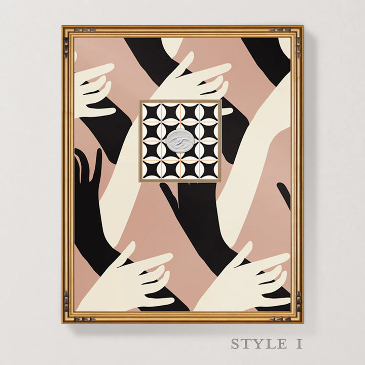 Framed Intaglio Wall Art - Connect - Cypress Shadow