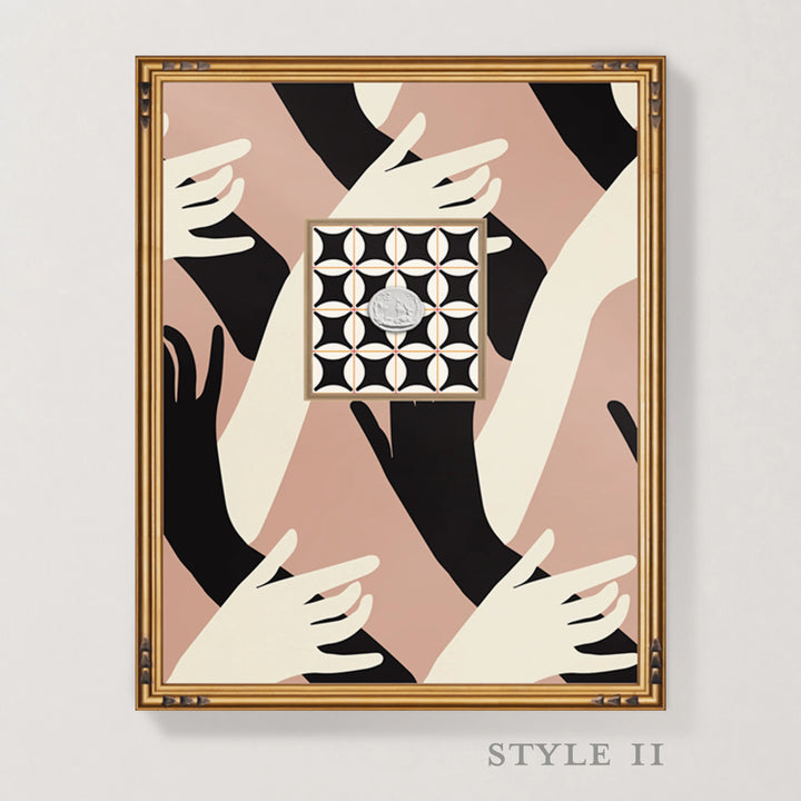 Framed Intaglio Wall Art - Connect - Cypress Shadow
