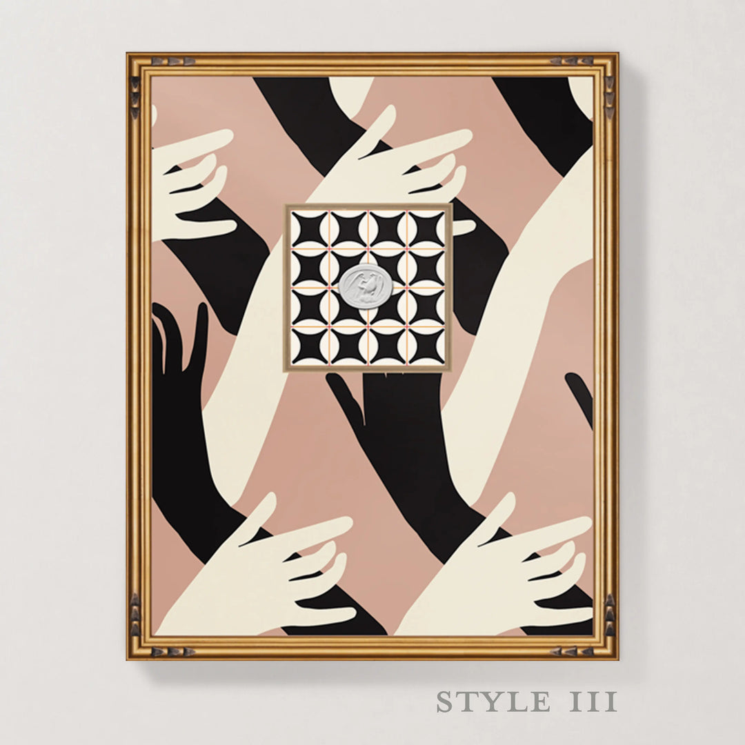 Framed Intaglio Wall Art - Connect - Cypress Shadow
