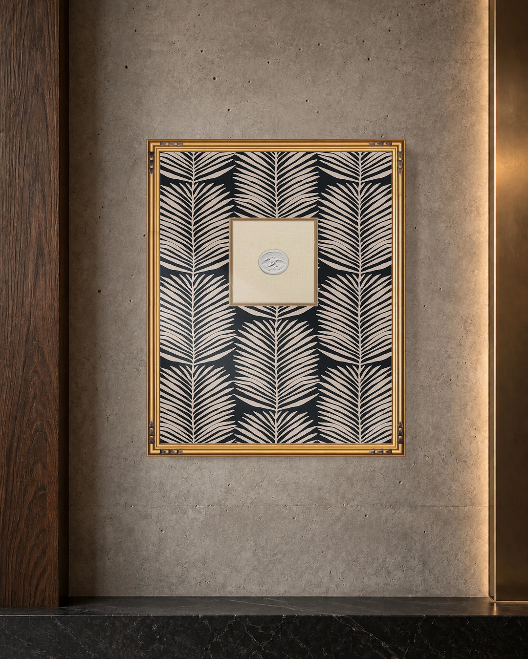 Framed Intaglio Wall Art - Betty Palms - Black Blush