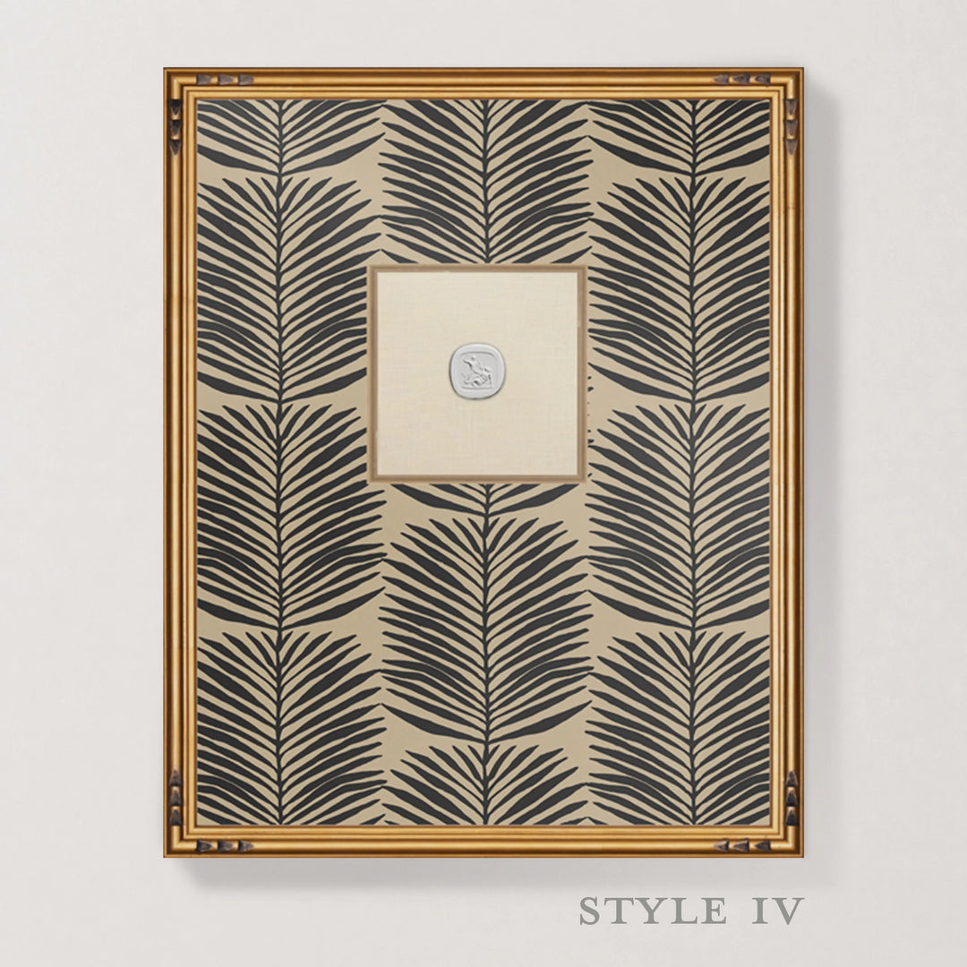 Framed Intaglio Wall Art - Betty Palms - Camel