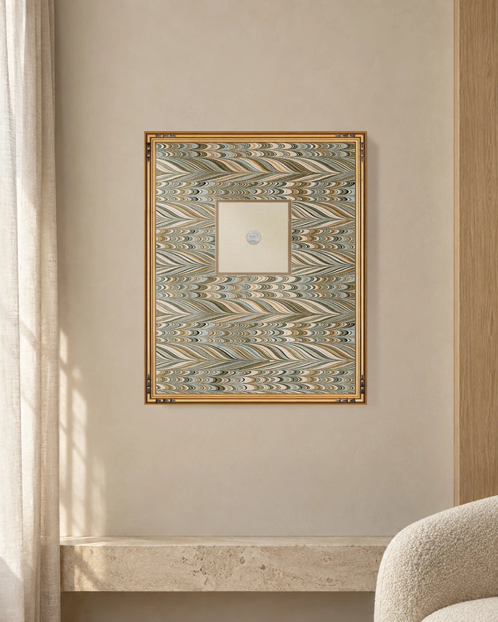 Framed Intaglio Wall Art - EndPaper - Champagne Beige