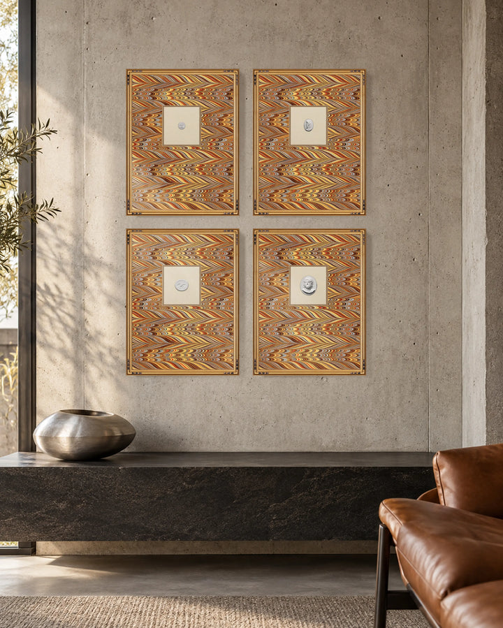 Framed Intaglio Wall Art - EndPaper - Amber