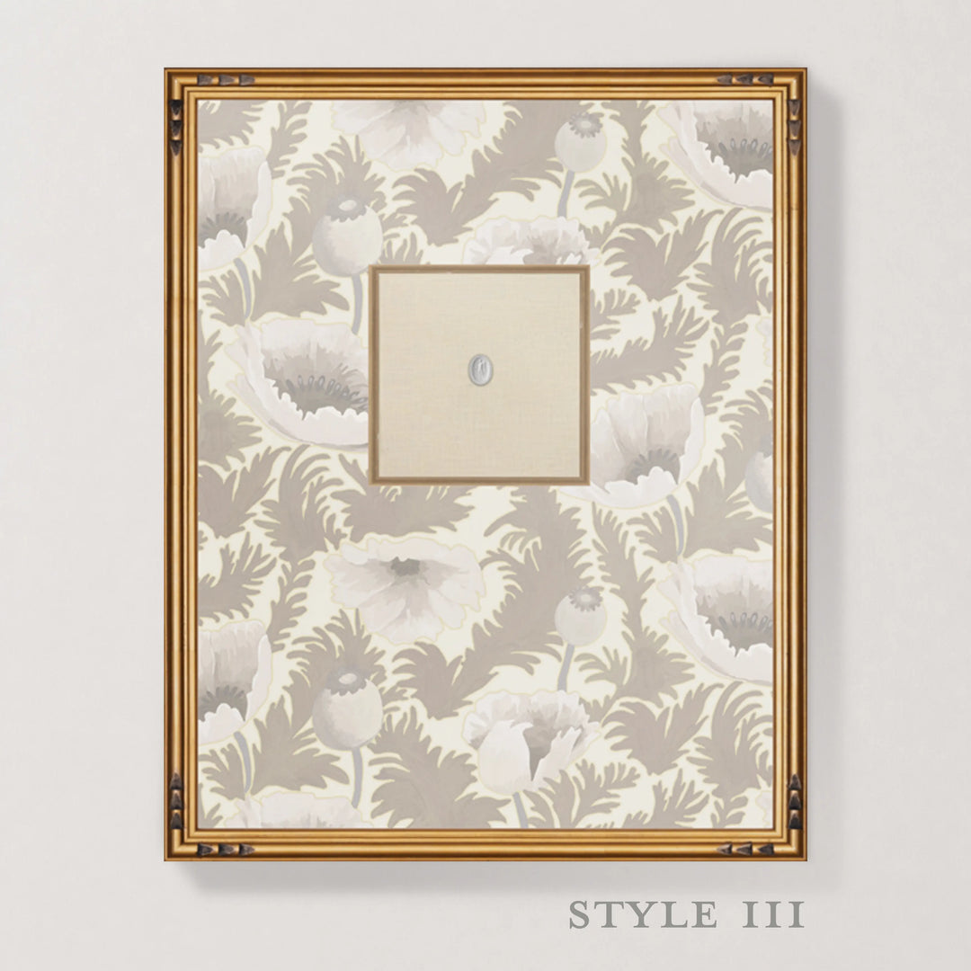 Framed Intaglio Wall Art - Poppy Bloom - Desert Linen