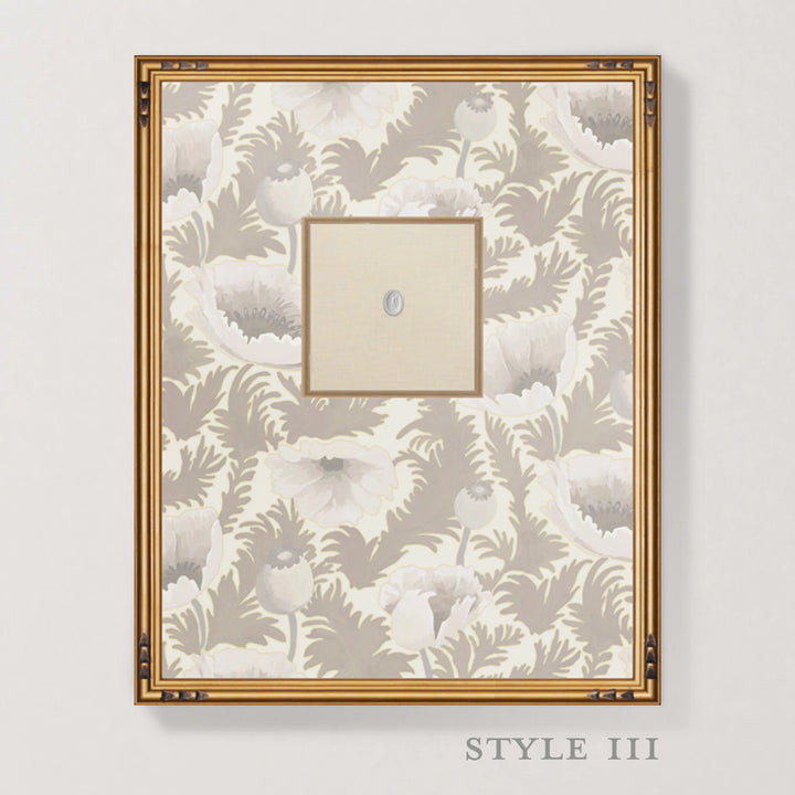 Framed Intaglio Wall Art - Poppy Bloom - Desert Linen