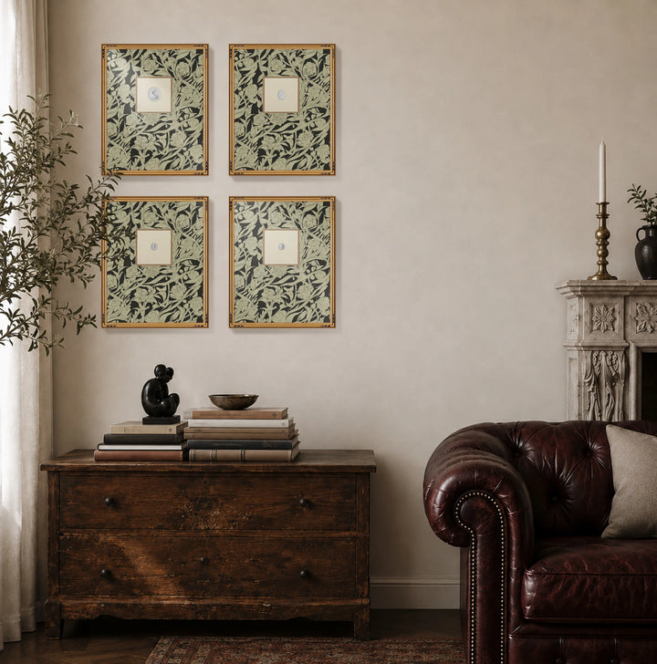 Framed Intaglio Wall Art - Wandervine - Ebony Taupe
