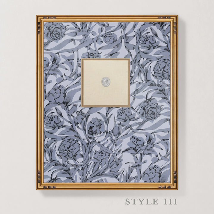 Framed Intaglio Wall Art - Wandervine - Glacial Gray