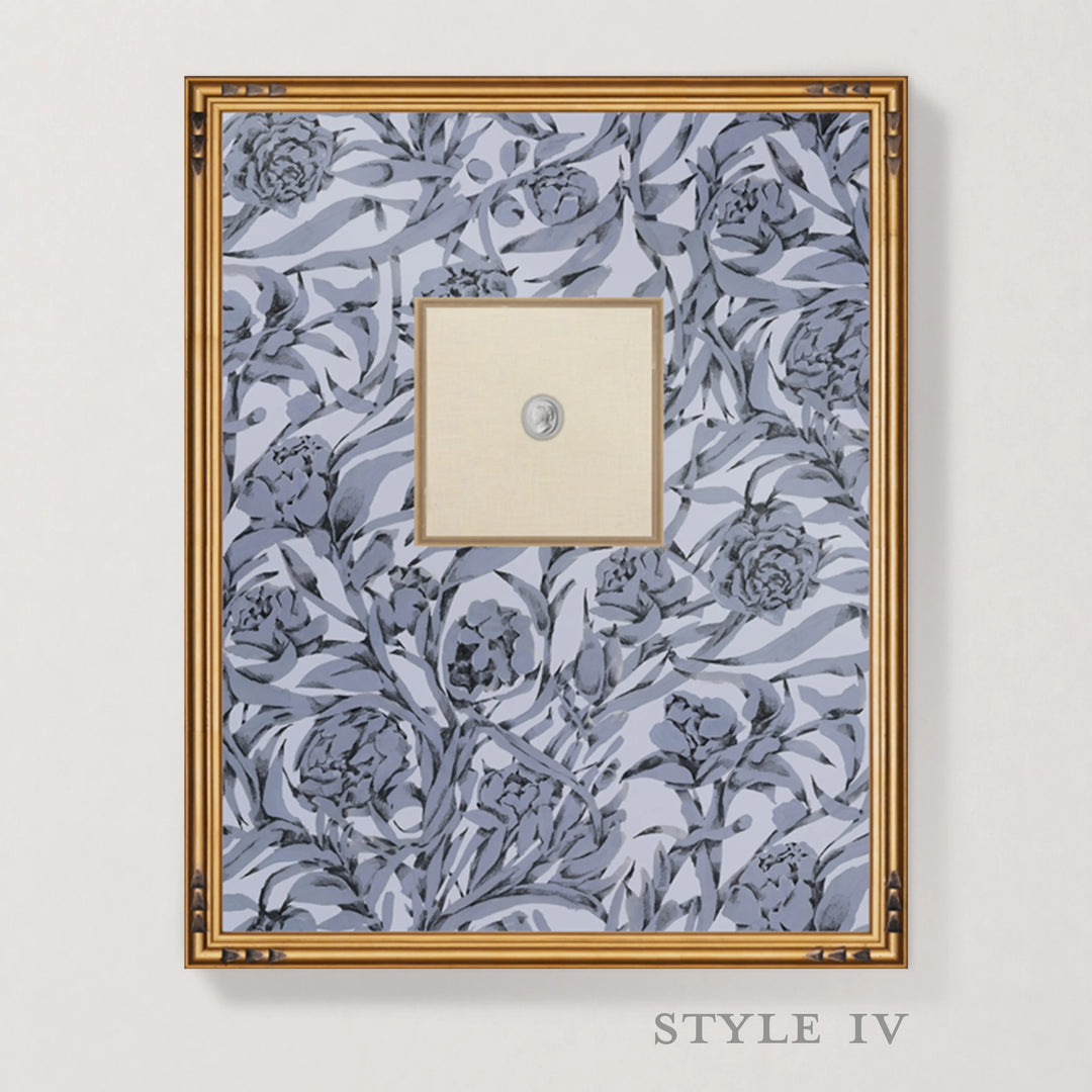 Framed Intaglio Wall Art - Wandervine - Glacial Gray