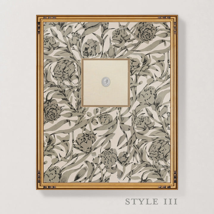 Framed Intaglio Wall Art - Wandervine - Newsprint Beige