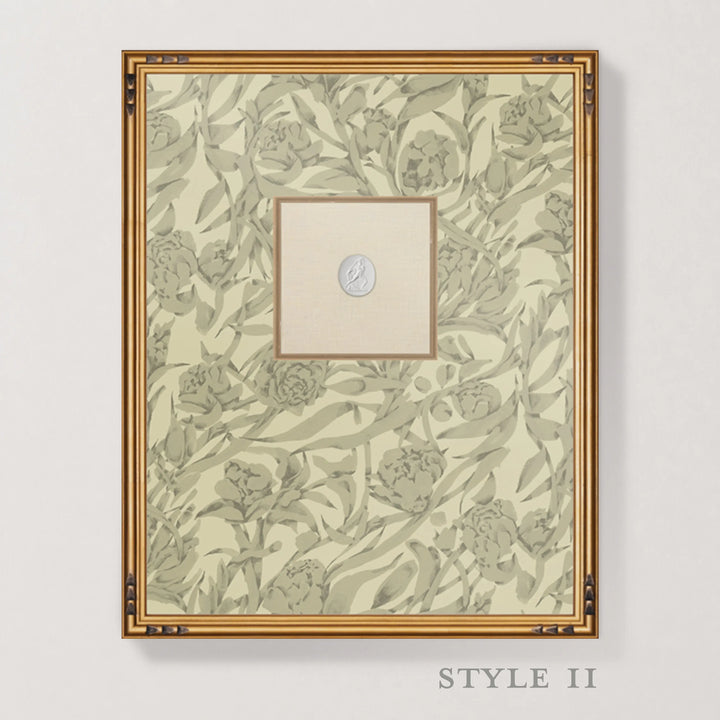 Framed Intaglio Wall Art - Wandervine - Raw Linen