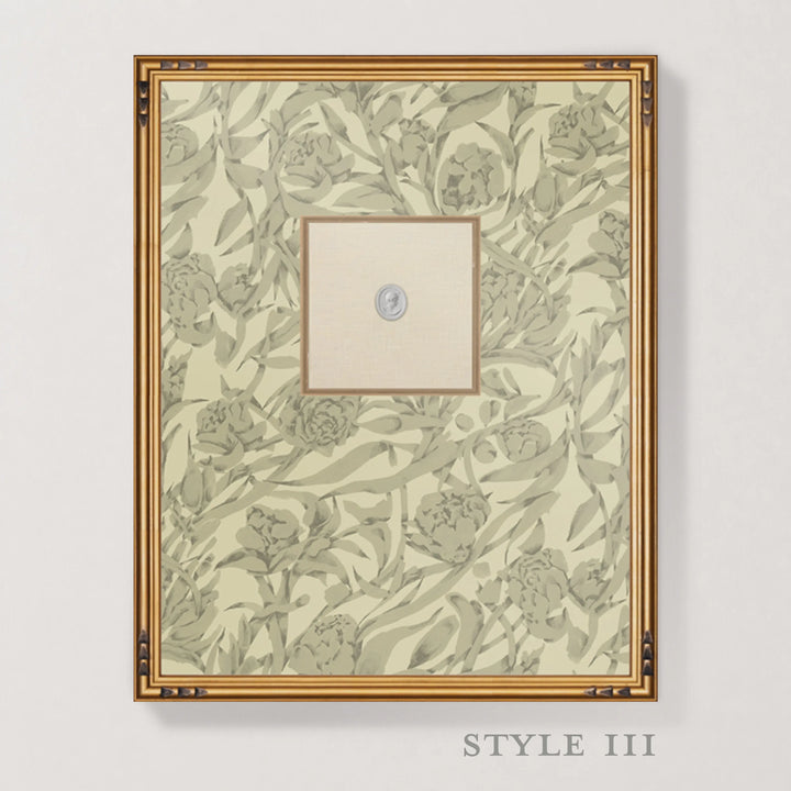 Framed Intaglio Wall Art - Wandervine - Raw Linen