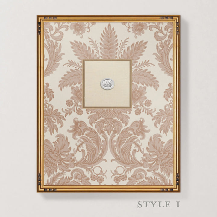 Framed Intaglio Wall Art - Parlor Paper - Apricot