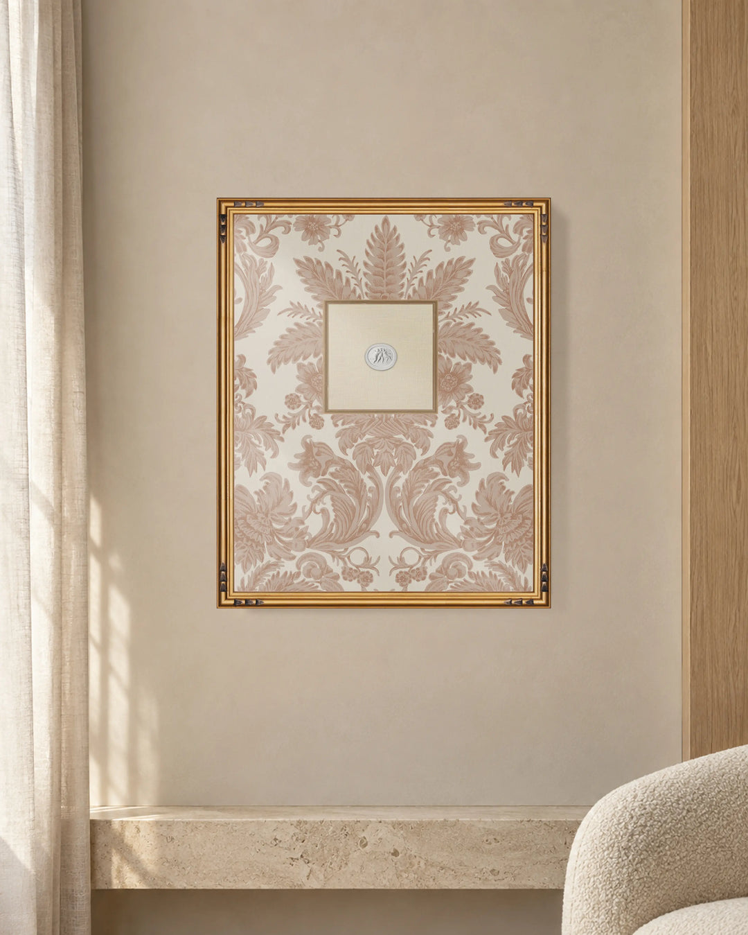 Framed Intaglio Wall Art - Parlor Paper - Apricot