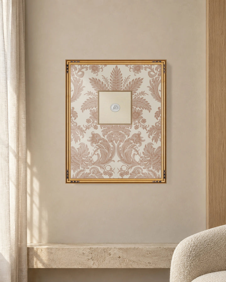 Framed Intaglio Wall Art - Parlor Paper - Apricot